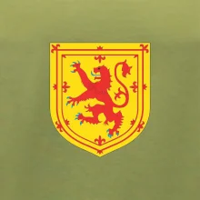 Škótsky lev na hrudi