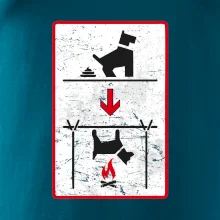 Tričko pre odporcov sraní na chodníku