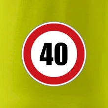 Dopravná značka - obmedzenie rýchlosti 40