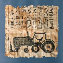 Egyptské hieroglyfy traktor