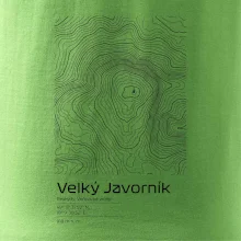 Velký Javorník (Beskydy) - vrstevnice v obdĺžniku
