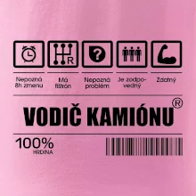 Čiarový kód - Vodič kamiónu Čiarový kód - Vodič kamiónu