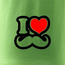 i love mustache - obrys