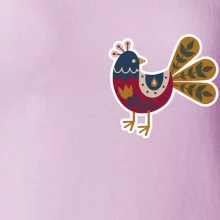 Folklór na prsníku sliepky