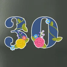 Kvetinové číslo kreslené - 30