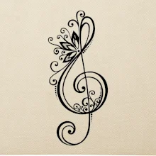 Husľový kľúč kvety