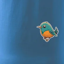 Vtáčik kreslený na prsníku