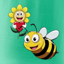Parové tričko - Včela a kvetina
