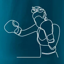 Žena boxerka jedným ťahom Žena boxerka jedným ťahom