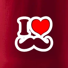i love mustache - obrys i love mustache - obrys