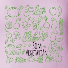 Som vegetarián - zelenina vo štvorci