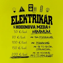Hodinová mzda elektrikár Hodinová mzda elektrikár