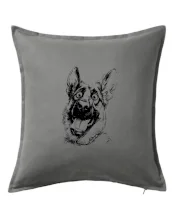 Čiernobiela karikatúra Nemecký ovčiak