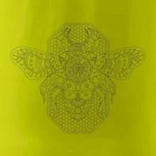 Steampunk včela čiernobiela