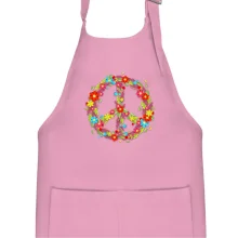 Peace symbol červené kvety