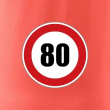 Dopravná značka - obmedzenie rýchlosti 80 Dopravná značka - obmedzenie rýchlosti 80