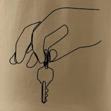 Kľúče a ruka jedným ťahom