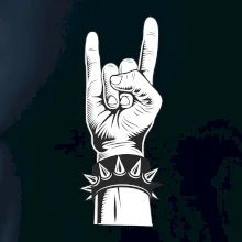 Rock ruka s náramkom