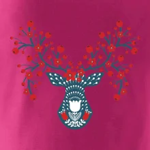 Folklór - jeleň s červenými plodmi
