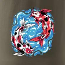 Yin & Yang Koi kapor - červený