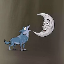 Parové tričko - Vlk a mesiac