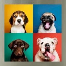 Psi šteňatá koláž