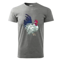 Kohút kreslený biely