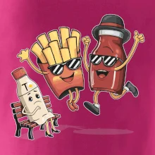 Súboj o hranolky kečup tatárka Súboj o hranolky kečup tatárka