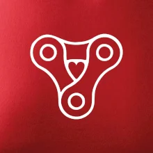Cyklo srdce reťaz trojuholník