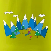 Lyžiar a farebné hory Lyžiar a farebné hory