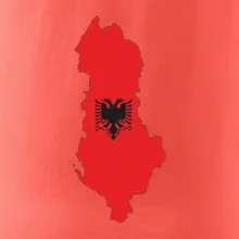 Albánsko mapa a znak Albánsko mapa a znak