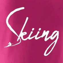Skiing nápis lyžiar