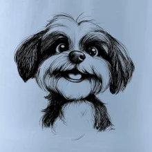Lhasa apso karikatúra hlava