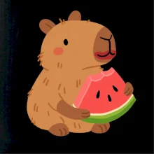 Kapybara s melónom Kapybara s melónom
