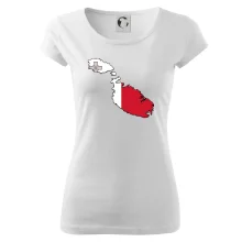 Mapa Malta s vlajkou