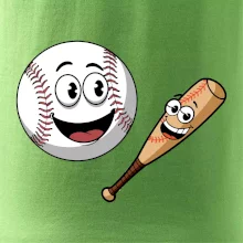 Parové tričko - baseballová raketa a loptička