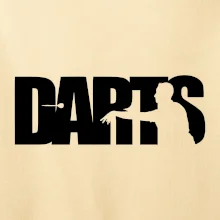 Darts - nápis so šípkarom