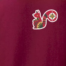 Folklór na prsníku veverička