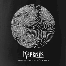 Keprník - vrstevnice v kruhu