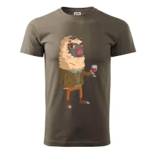 Alpaka s vínom muž