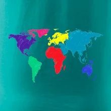 Svetové kontinenty bez názvov - farebné