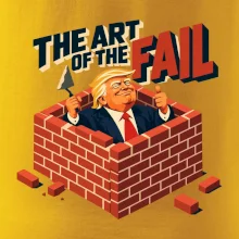 Donald Trump zazděný ve vlastní zdi