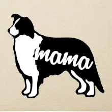 Border kolie mama obrys
