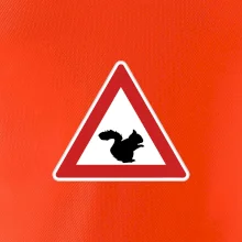Dopravná značka - Pozor veverička Dopravná značka - Pozor veverička