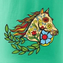 Kôň farebný s listami Kôň farebný s listami