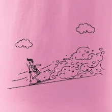 Kreslený lyžiar na horách