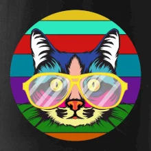 Mačka pri farebnom západe