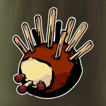 Gaštanový ježko - prsník