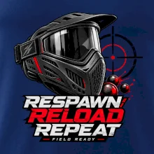 Paintballová maska – Respawn, Reload, Repeat