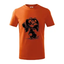 Čiernobiela karikatúra jazvečík